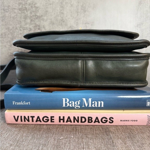 Vintage Coach Compartment Bag — Style 9850 (1990), Forest Green - Picture 9 of 15